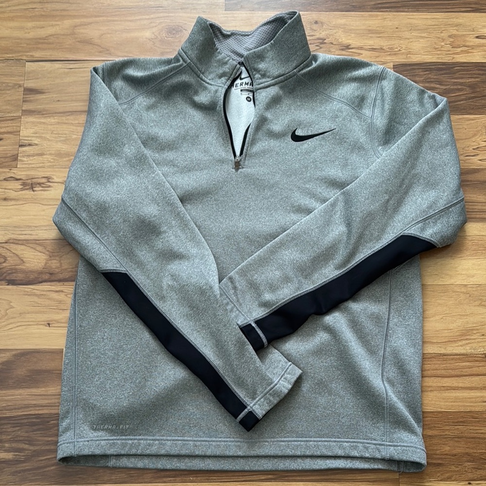 Nike Gray Quarter-Zip Pullover